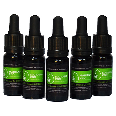 5 x CBD Cannabis Oil 1000 mg